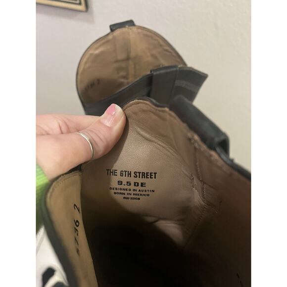 Alvies '6th Street' Classic Black Python Leather Cowboy Boots Men's SZ 9.5 NWOB - Picture 10 of 10